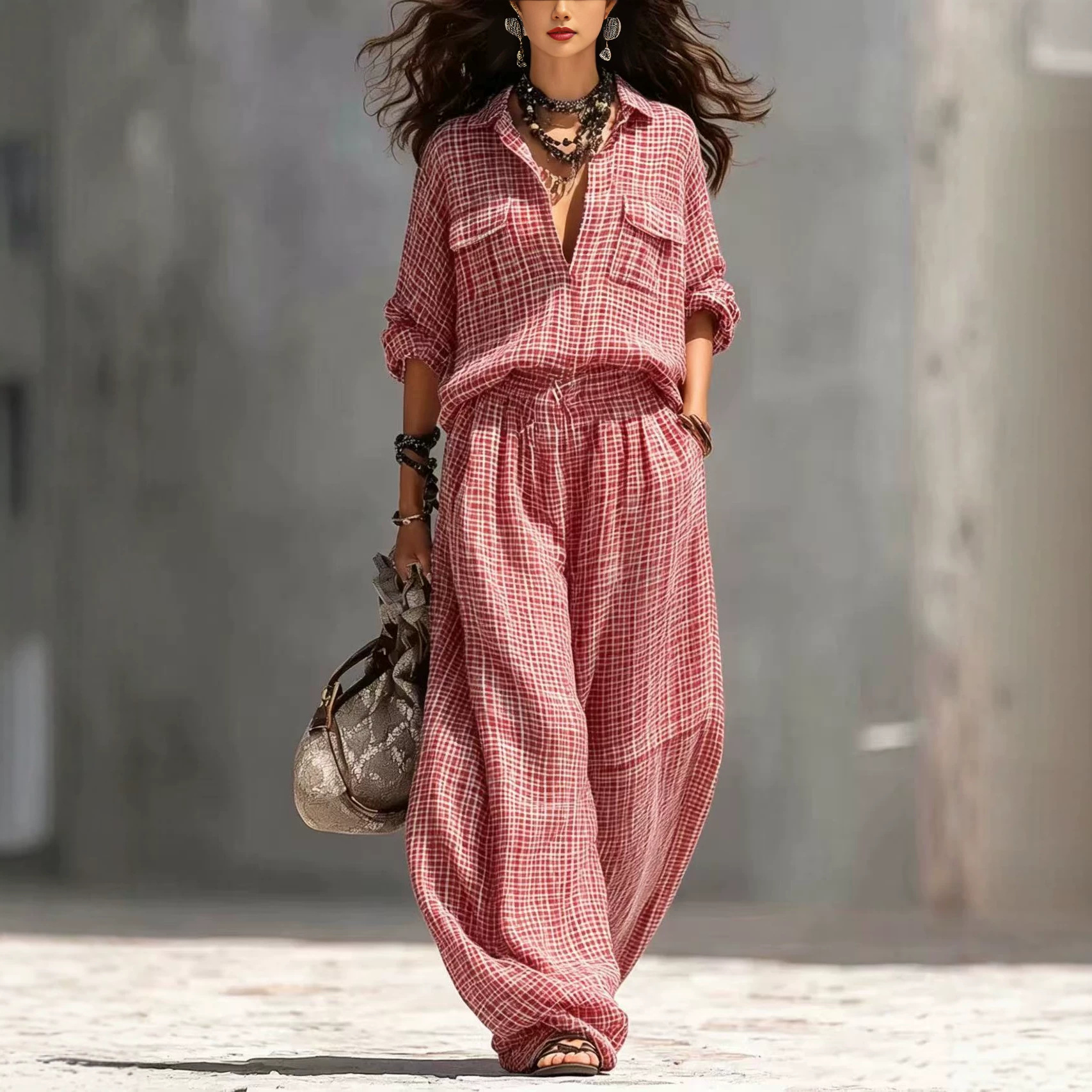 Full Length Pants Length Regular Sleeve Sleeve Type Polyester Fabric Type Casual Stripe Harem Pants Pant Co-ord Set In Polyester With Long Sleeve, 2 Pieces Set Harem Pants Pants Type Pant Co-ord Set
