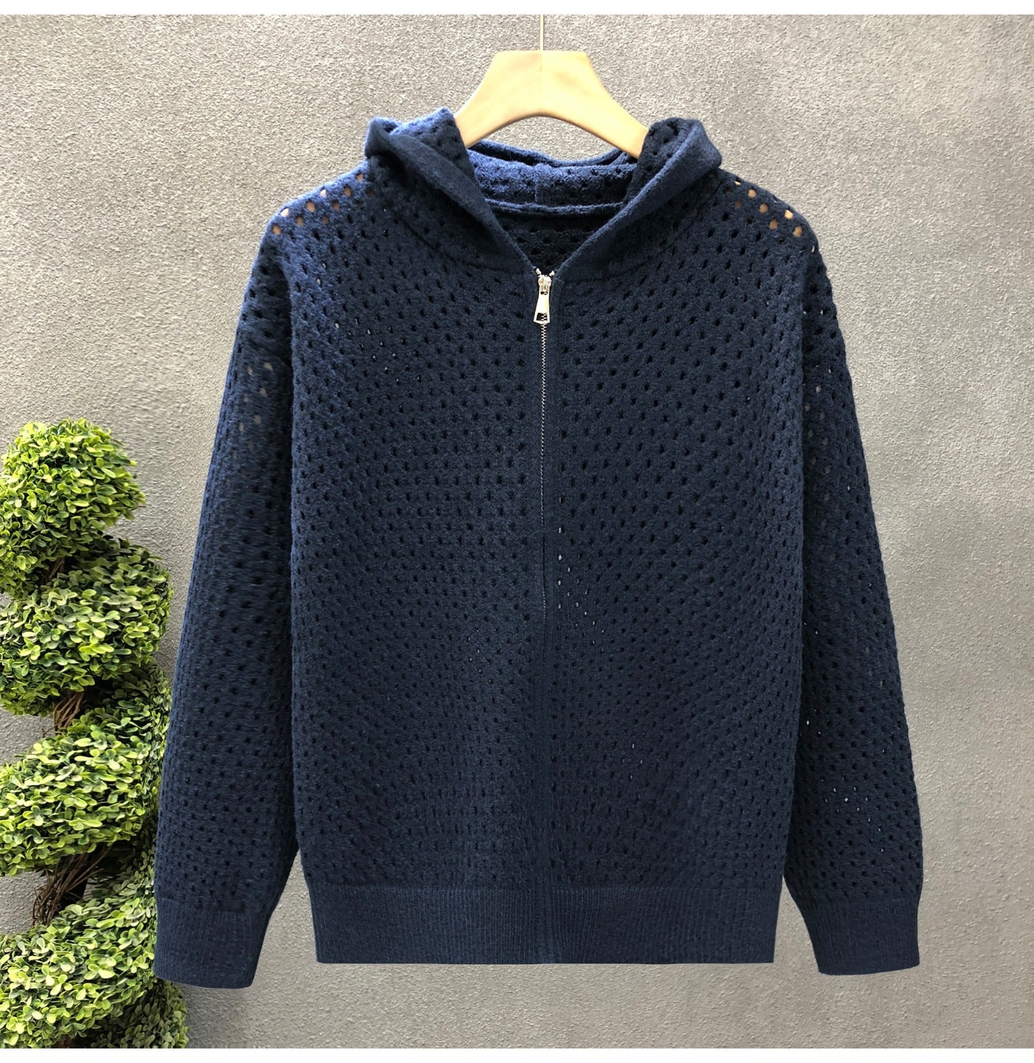 Knitwear Long Sleeve Polyester Hoodie
