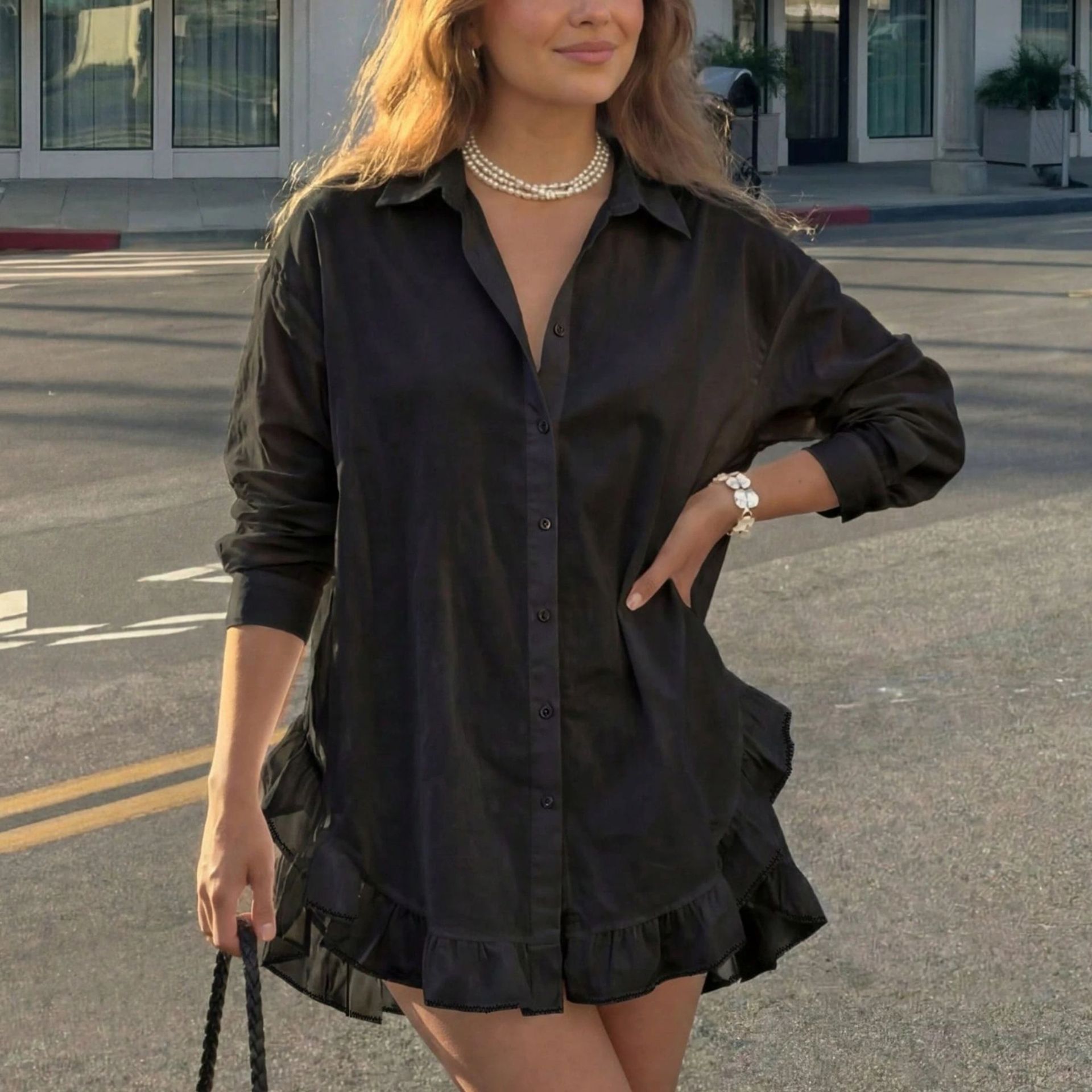 Women's linen-type shirt