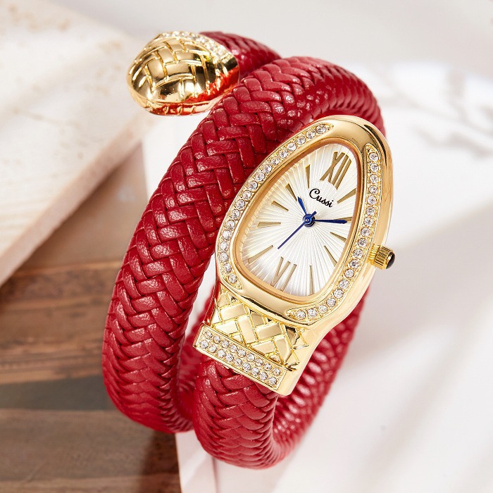 Women's Quartz Watch With Genuine Leather Strap