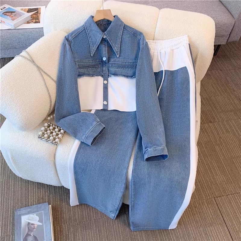 Casava Denim Patchwork Set