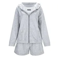 Solid Color Polyester Puff Sleeve Shorts Co ord Set