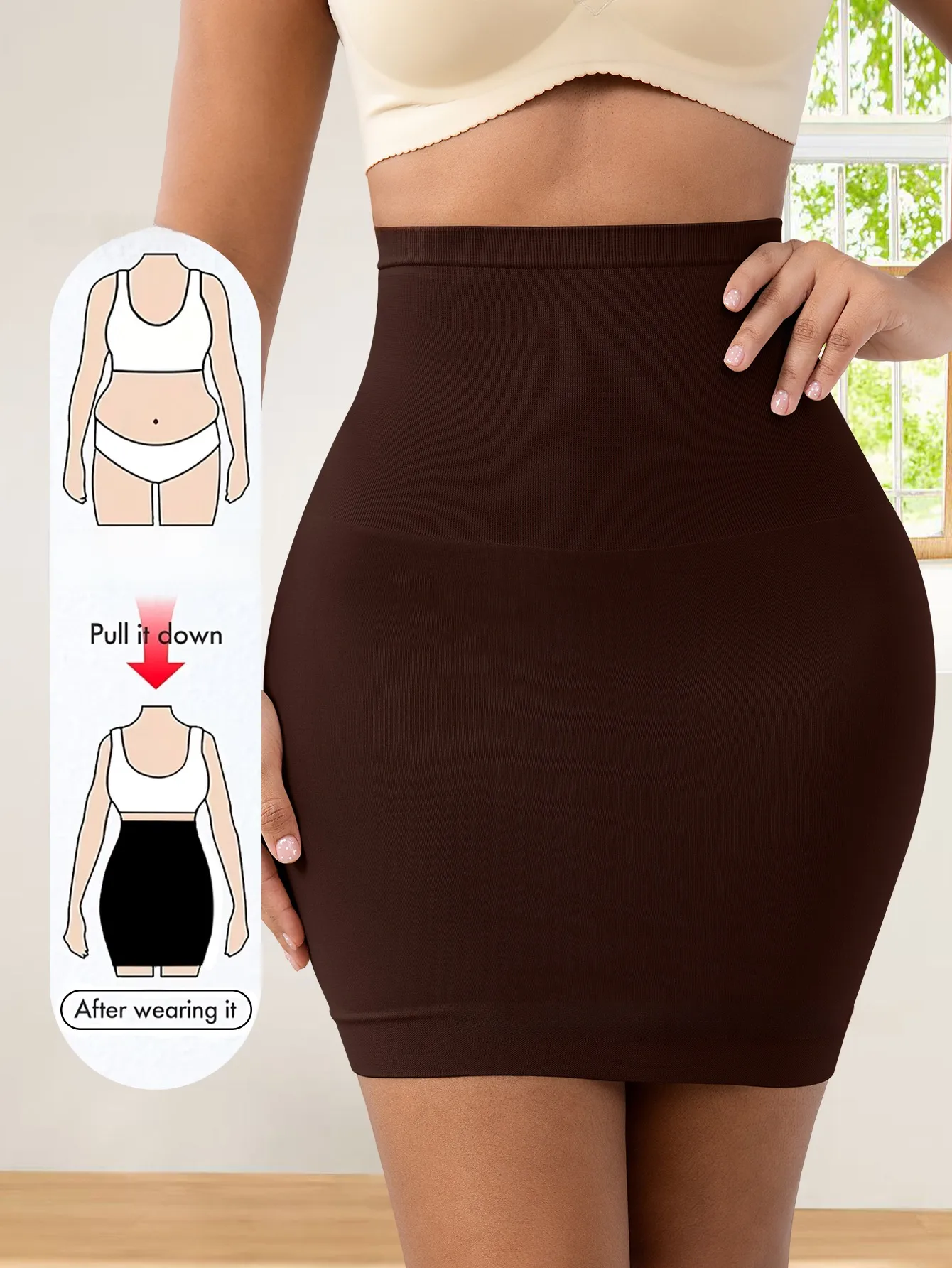 Sexy Solid Color Seamless Body Sculpting Shaping Underwear in Nylon for Spring