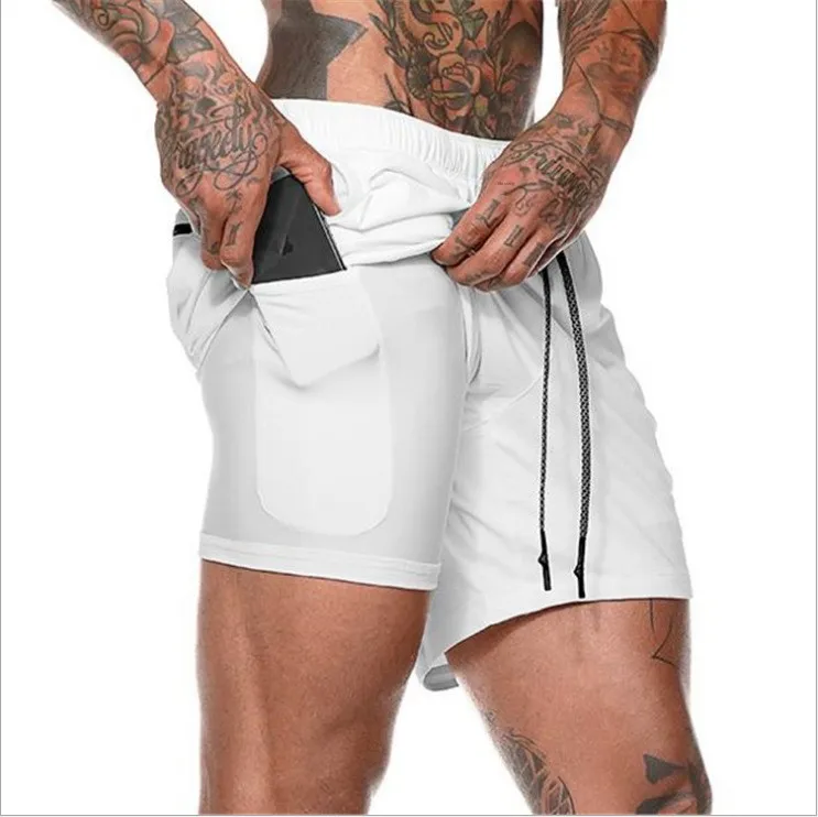 Men's Loose Fit Solid Color Knee Length Casual Polyester Shorts