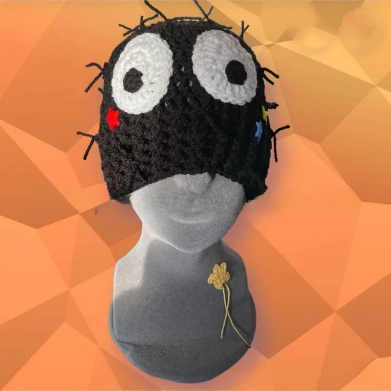Retro Warm Brimless Wool Cap for Adults, Handmade with Polyester Material