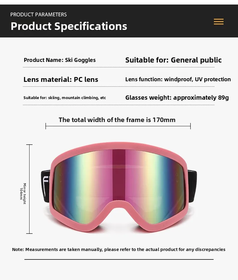 Mountain Style PC Lens Glasses for Adults in Multicolor, Perfect for Sport Activities